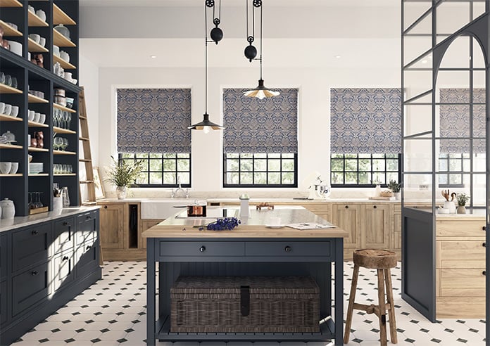 Hathaway, Indigo - Twist&Fit Roman Blind - Image 9